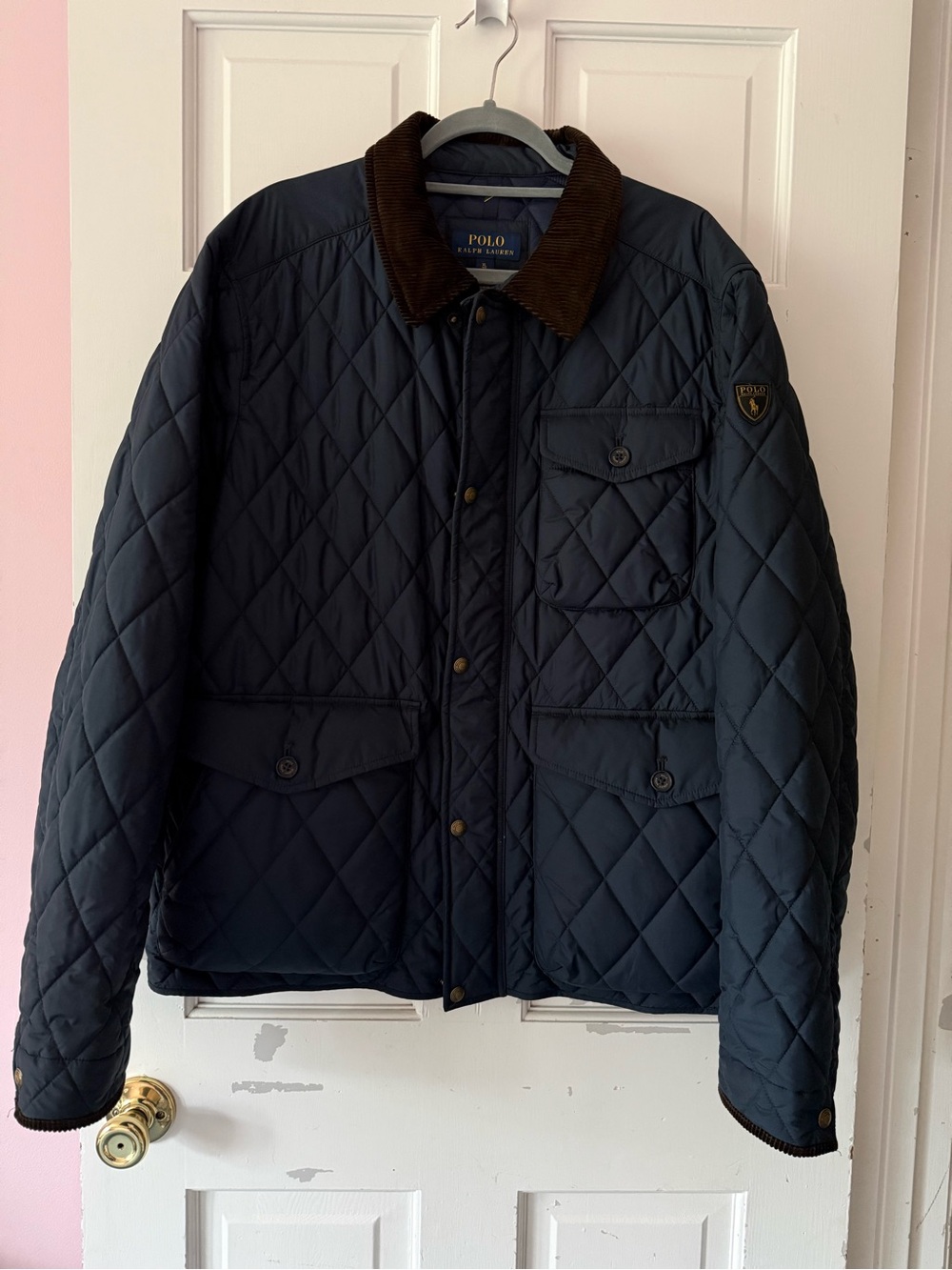 Polo Ralph Lauren The Beaton Quilted Jacket In College Navy XL